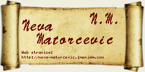Neva Matorčević vizit kartica